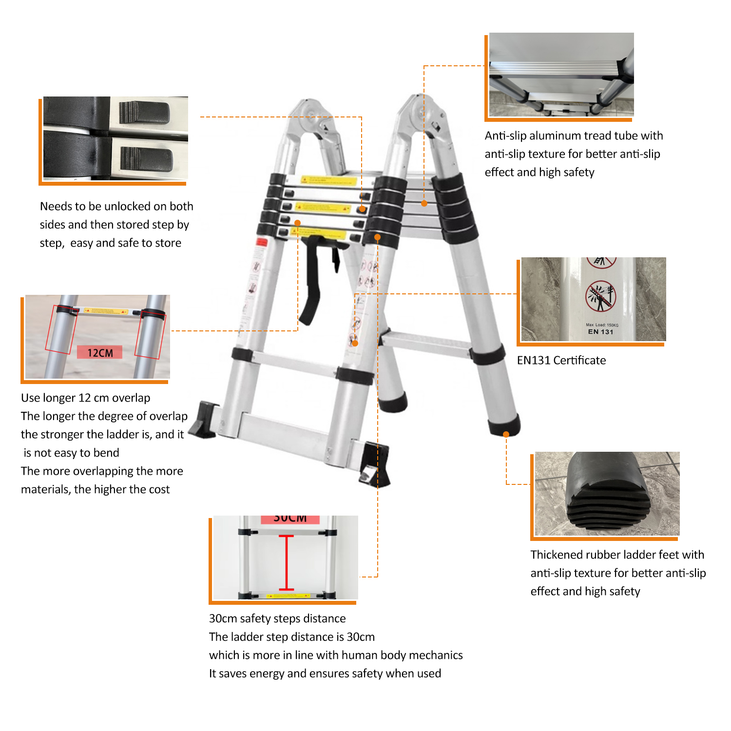 elescopic ladder with joints telescopic ladder with joints