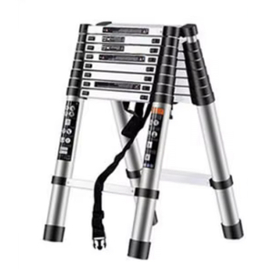 Top Quality Steady Lightweight Anti-slip Compact Double-side Telescopic Aluminium Step Ladder OEM