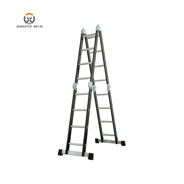 Black Big Hinge Aluminum Folding Ladder