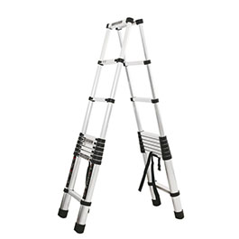 telescopic folding ladder