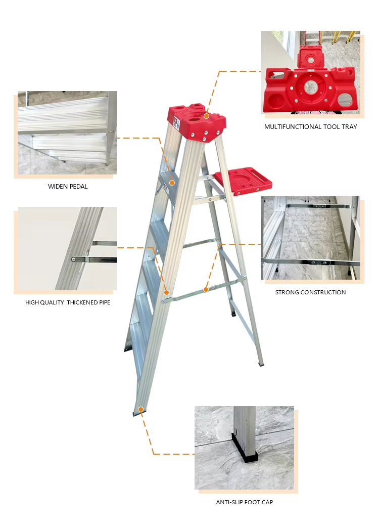 Heavy Duty Double Side Aluminum Step Ladder