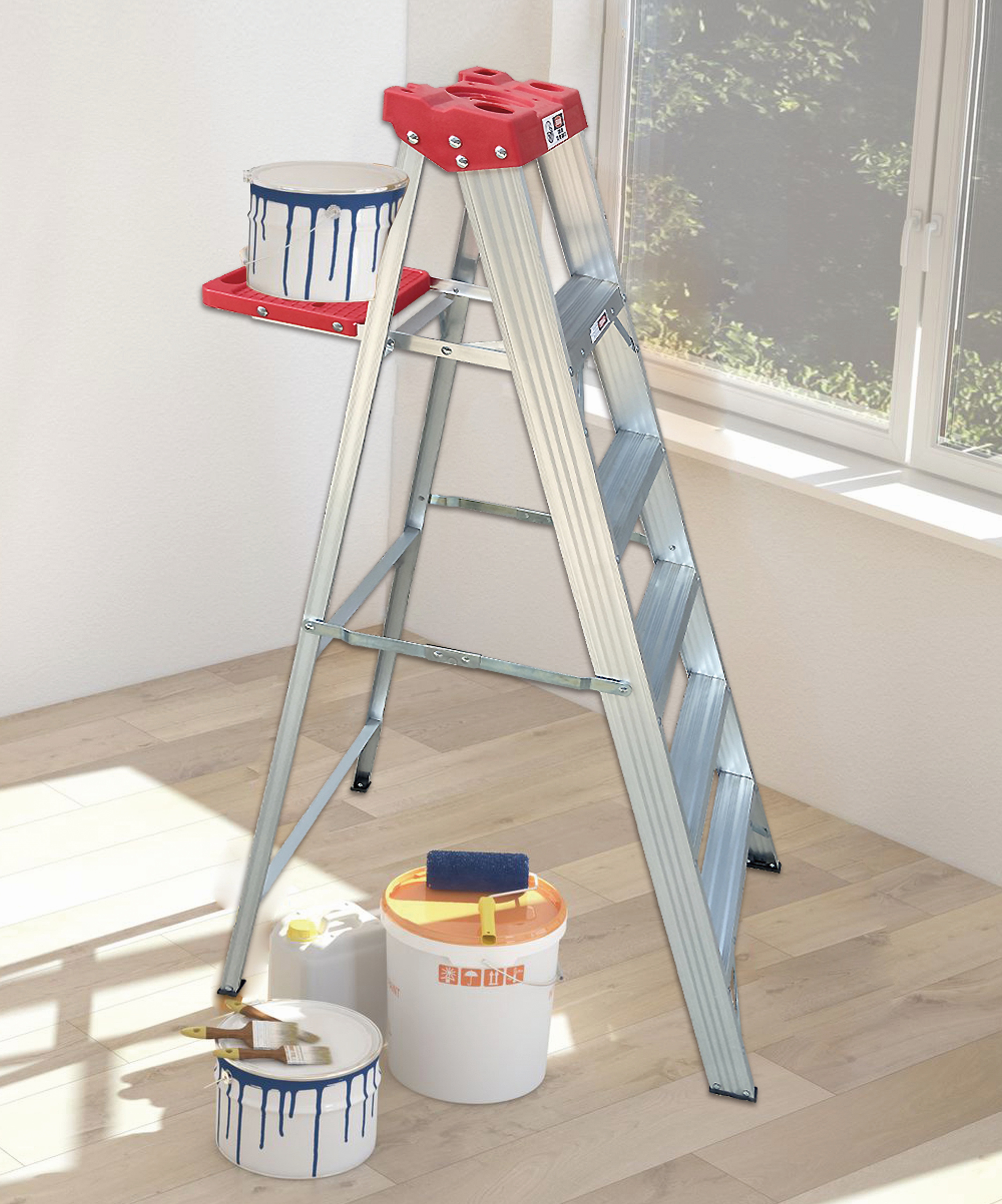 aluminum ladder with tool tray manufacture