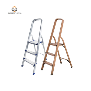 EN131 Approved Aluminum 2-9steps Ladder with Handrail Domestic Ladder Manufacture
