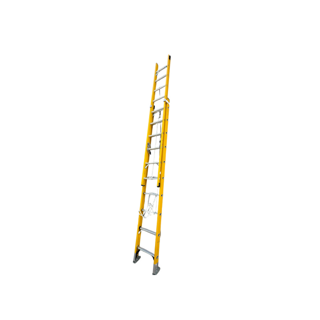 2*8/ 2*10/ 2*12/ 2*14/ 2*16/ 2*18/ 2*20/ 2*22 300 lb. Weight Capacity Insulated Fiberglass Extension Ladder for Industrial use