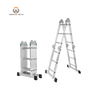 4*3/ 4*4/ 4*5/ 4*6 Aluminum Extension Folding Ladder Industrial Design Adjustable Ladder Heavy Duty Ladder Conforms To EN 131 Standard 300 Lbs Multi-Purpose Ladder for Home Outdoor Use