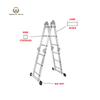 Big Hinge Aluminum Folding Ladder