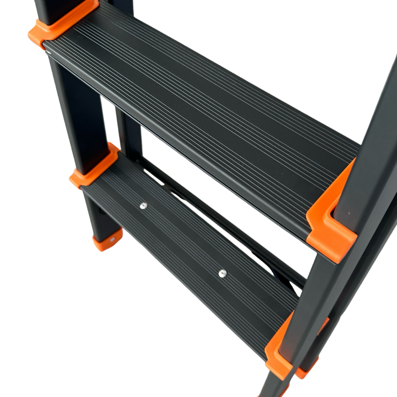 Black Matte Aluminum Portable Ladder