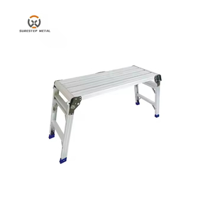 High Quality Household Portable Wide Pedal Aluminum Work Platform Folding Work Bench For Car Washing Factory