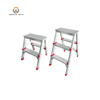 Hot Sale Factory Foldable Portable Directly Sale Wide Step Double-sided Aluminum Step Stool for kitchen home use