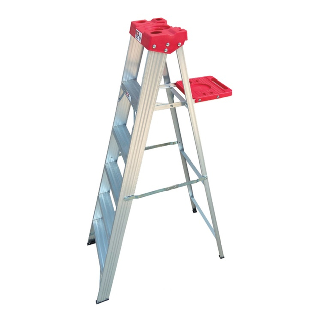WERNER Heavy Duty 330lbs Capacity Strong A Frame Single-Sided Aluminum Ladder With Tool Tray Factory
