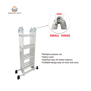 4*2/ 4*3/ 4*4/4*5/4*6 Small Hinge Lightweight Aluminum Portable Multi-Function Ladder Manufacture