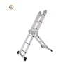 4*3/ 4*4/ 4*5/ 4*6 Aluminum Extension Folding Ladder Industrial Design Adjustable Ladder Heavy Duty Ladder Conforms To EN 131 Standard 300 Lbs Multi-Purpose Ladder for Home Outdoor Use