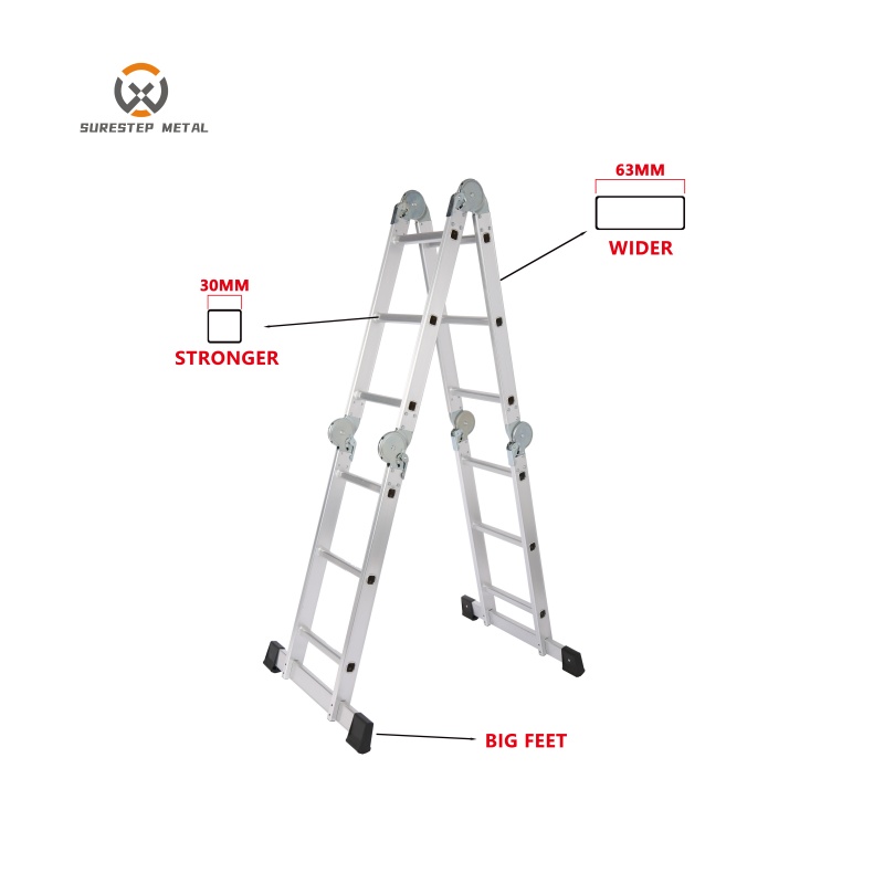 Big Hinge Aluminum Folding Ladder