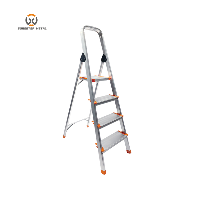 2/3/4/5/6/7/8/9 Steps Loading 150kg Aluminum Lightweight with Wide Step Indoor Kitchen Home Use Household Ladde