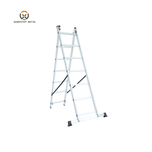 2*7/2*8/2*9/2*10/2*11/2*12/2*13/2*14 Aluminum Heavy Duty Ladder Loading 150kg Double Extension Ladder 