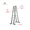 Black Big Hinge Aluminum Folding Ladder