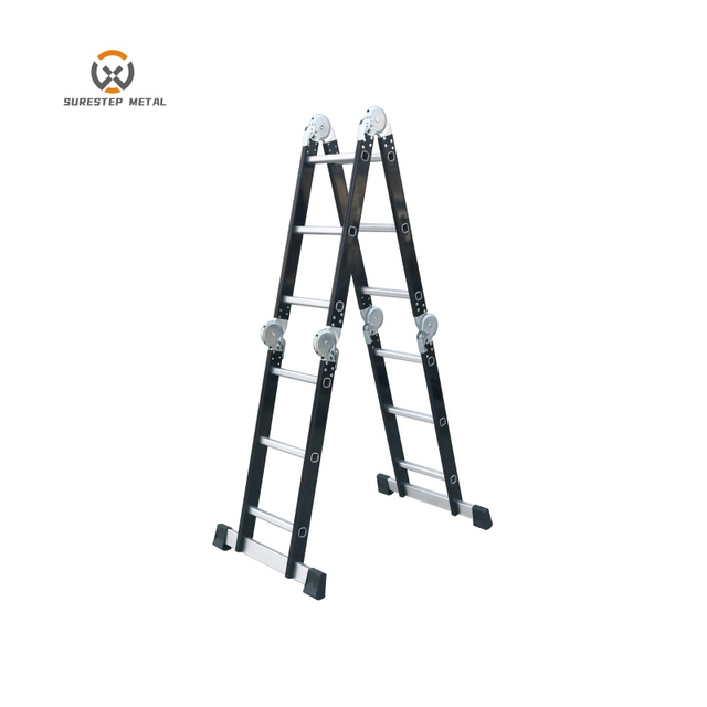 Black Big Hinge Aluminum Folding Ladder