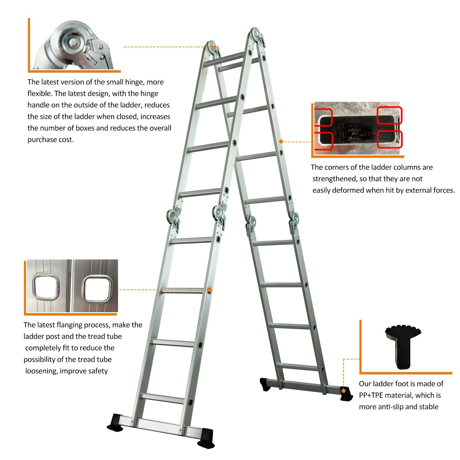 aluminum platform ladder OEM 
