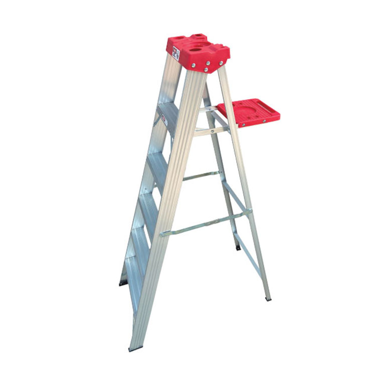 A-type aluminum ladder with tool tray