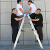 Top Quality Sturdy Portable Lightweight A Type Double-side Aluminium Folding Ladder Supplier 